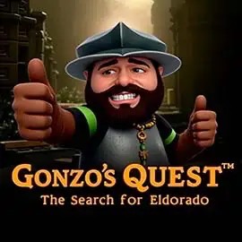 Gonzo's Quest casino game by NetEnt – featured logo at LolaJack Casino